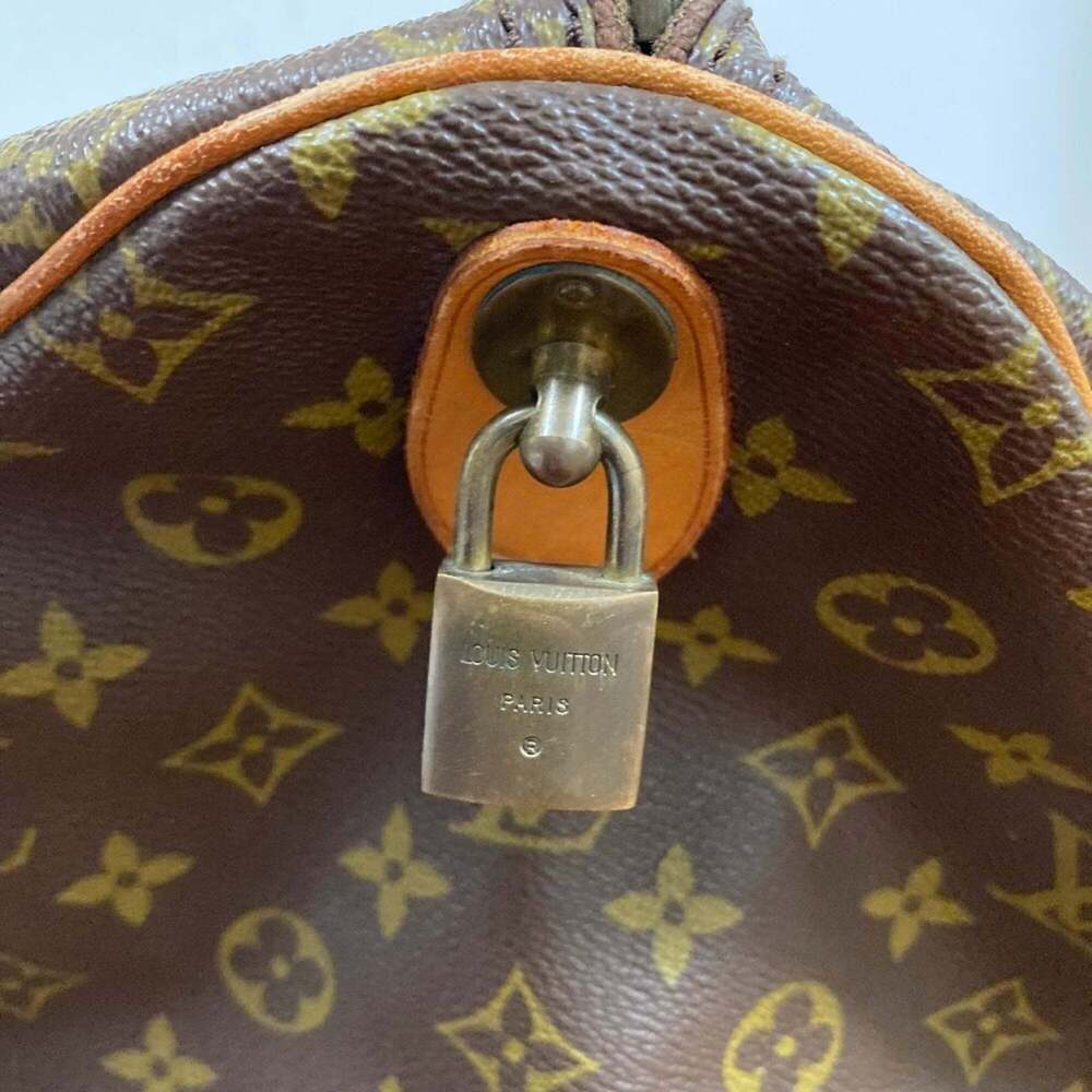LOUIS VUITTON Authentic Brown Monogram Keepall 55 Boston Bag - Picture 11 of 16